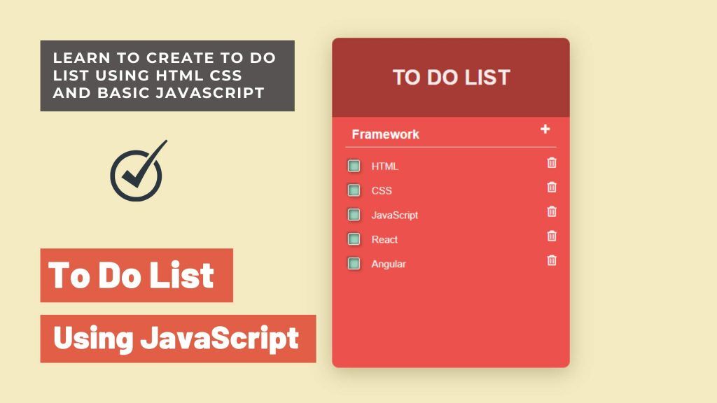 To Do List Using HTML, CSS and JavaScript