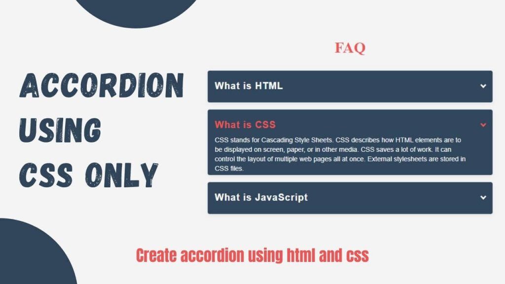 CSS tricks accordion