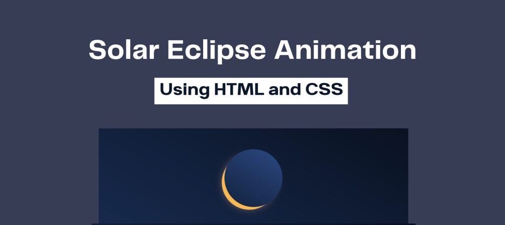 Solar eclipse animation using HTML and CSS | Learn Html CSS Animation