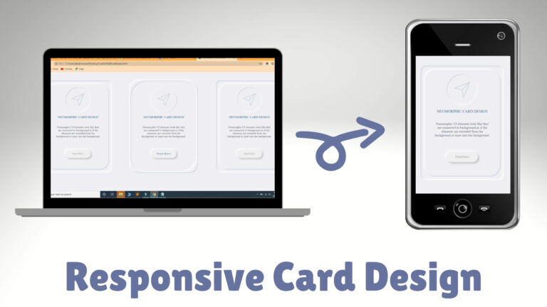 Responsive card design in HTML and CSS
