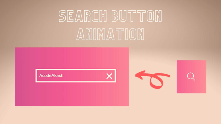 Search Button Elastic Animation Using CSS
